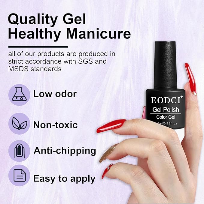 108 PCS Gel Nail Polish Set, 103 Colors Infinite Inspiration All Season Red Nude Blue Black Polish with 5Pcs Base Top Coat Soak off UV Gel for Manicure Lovers DIY at Home Gifts for Women