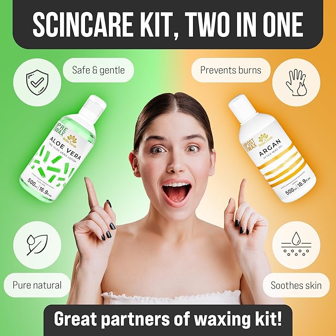 Bella Verde Pre and Post Waxing Care - Home Kit for Women and Men - Pack of 2 Pre & Post Wax Spray - Care for Brazilian Body Legs Eyebrows Face Lips Armpits