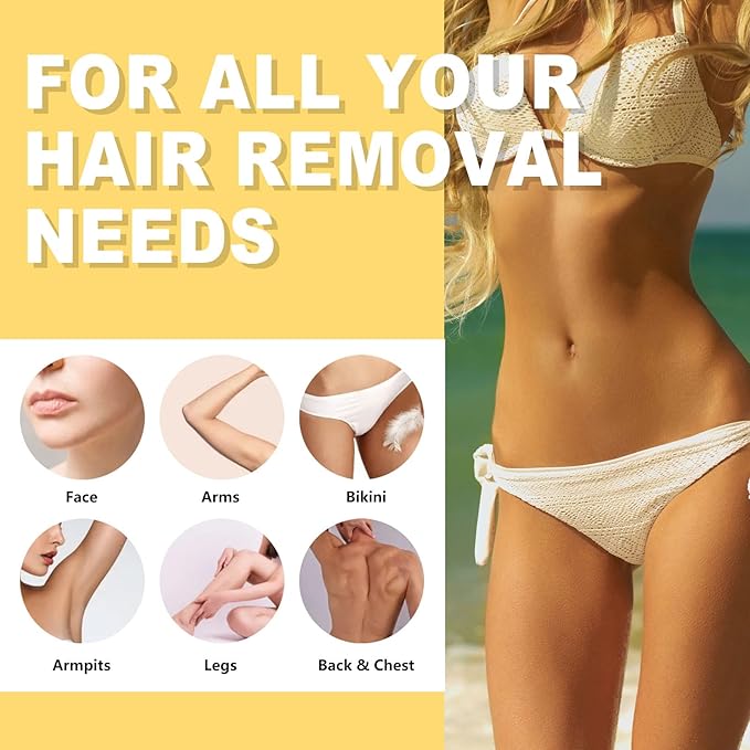 Hard Wax Beads for Sensitive Skin, 9.6oz Unscented Waxing Beads for Brazilian Waxing Women Men, Professional Stripless Wax Beans for Full Body, All Skin Type, Face, Bikini, Legs, Back