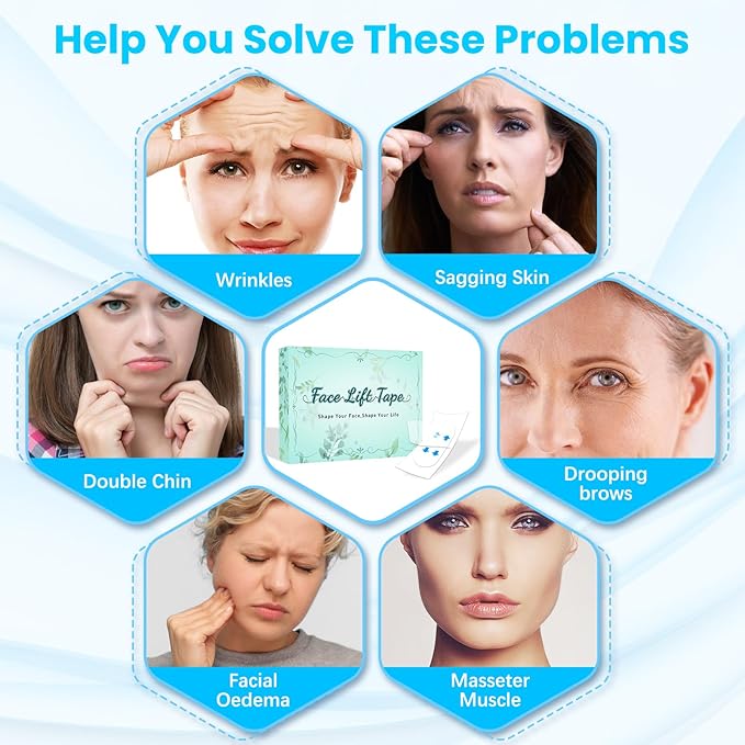 Face Tape Lifting Face Lift Tape Under Makeup,Neck Lifting Tape Invisible Face Lifter Tape for Sagging Skin, Instant Facelift Tape for Face Skin Tape for Jowls Eyes(1 Count (Pack of 280))