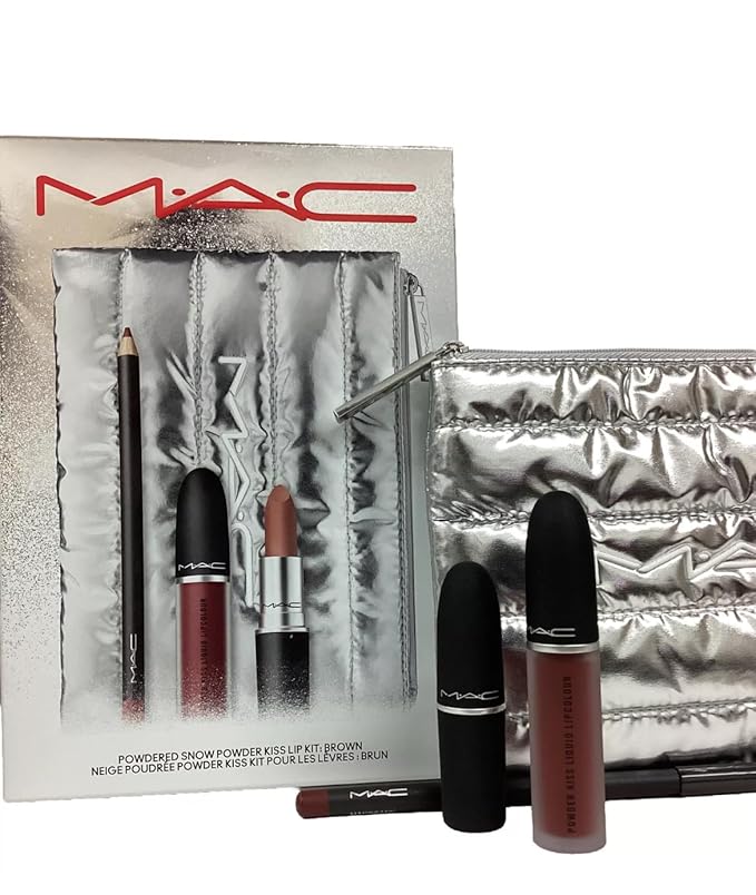 MAC Powdered Snow Powder Kiss Lip Brown XMAS'23