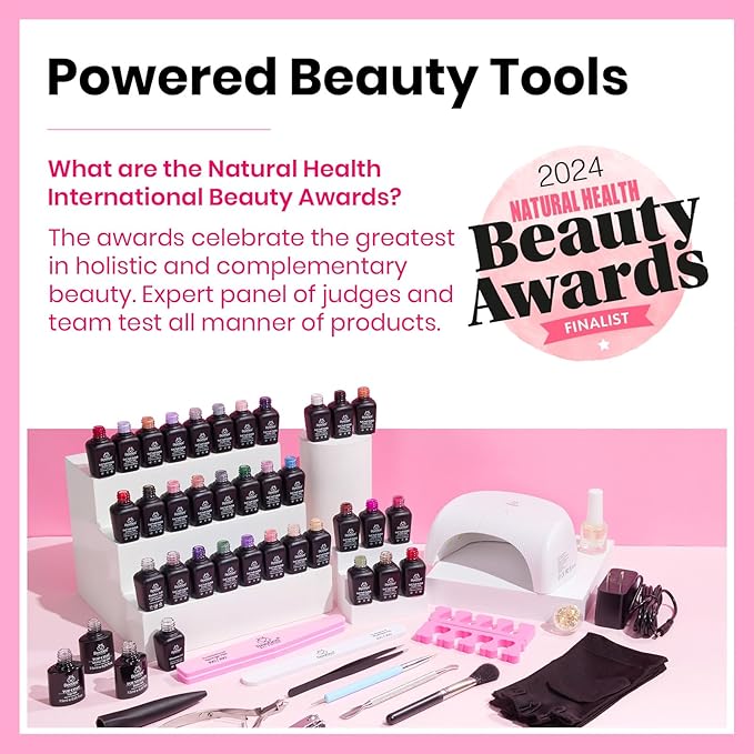 beetles Gel Polish Beetles Gel Nail Polish Kit with Uv light 52 Pcs Gel Starter 32 Colors Pink Red Nude Grey Glitter Brown Gel Polish Set Soak Off Base Top Coat Builder Gel Art Manicure for Women