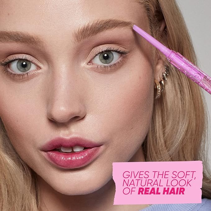 Kosas Brow Pop - Longwear Eyebrow Makeup, Dual-Sided Defining Pencil with Castor Oil for Soft, Natural Look of Real Hair - Honey Blonde