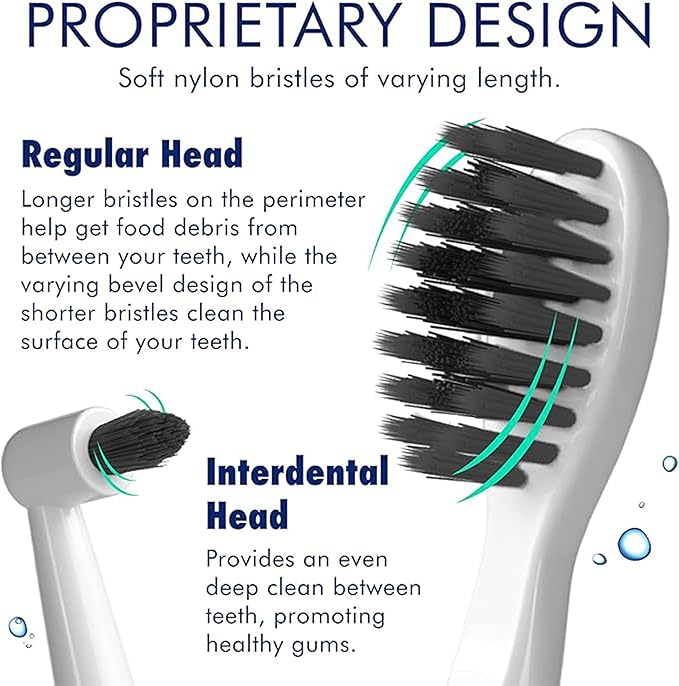 Solo Sonic 3 Brushing Modes Toothbrush with Smart Timer, Rechargeable Charging Dock | Electric 1 Interdental and 2 Tooth Brush Heads Toothbrush Includes Replacement of Heads, White
