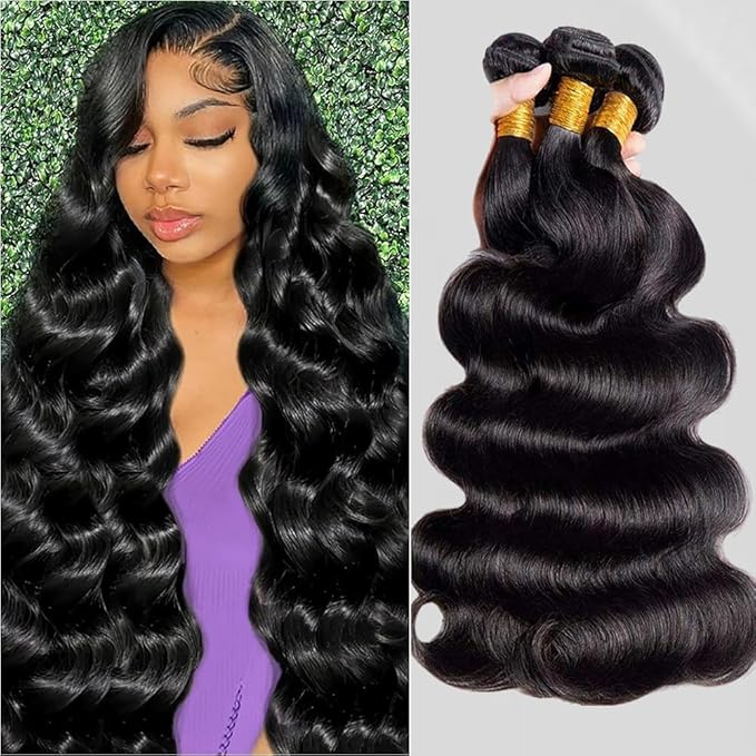 Body Wave Bundles Human Hair 18 20 22 Inch 3 Bundles Brazilian Human Hair Bundles Body Wave No Tangle No Shedding