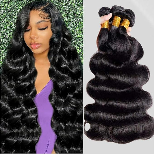 Body Wave Bundles Human Hair 18 20 22 Inch 3 Bundles Brazilian Human Hair Bundles Body Wave No Tangle No Shedding