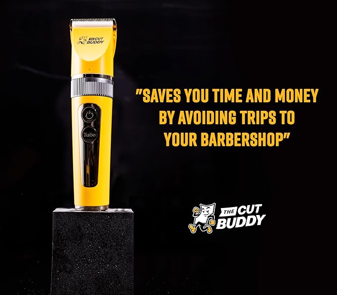The Cut Buddy Clipper & Grooming Set, Cordless Hair & Beard Trimmer with 7 Guards, Titanium Blades, Waterproof, Beginner-Friendly Kit