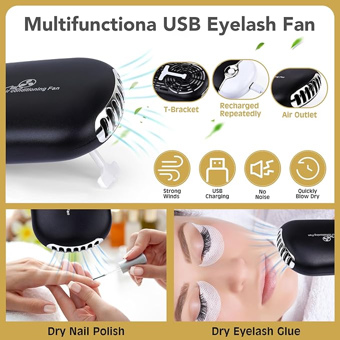 Eyelash Extension Kit for Beginners, Lash Extension Kit Professional with Lash Mannequin Head, Lash Beginner Starter Kit with Lash Fan, Extension Glue and Eyelash Remover for Lash Training