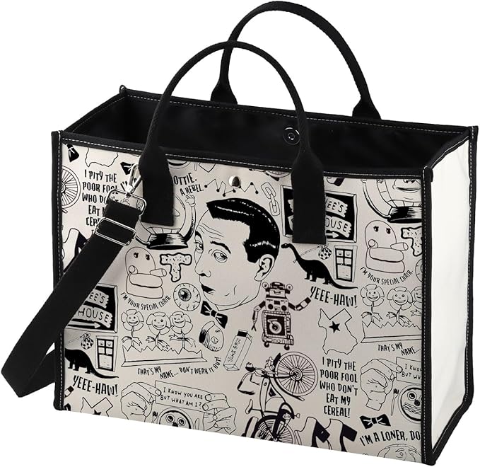 MNIGIU P-ee Herman Playhouse Tote Bag - P-ee Herman Fan Gift Merchandise