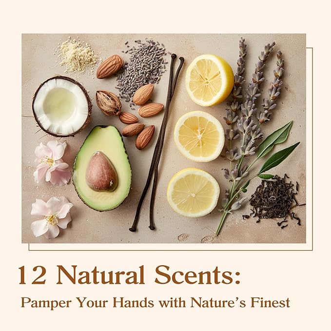 BODY & EARTH # LOVE 48 Pack Natural Plant Fragrance Hand Cream for Dry Hands Hand Cream Gift Set For Women Girls Hand Lotion Travel Size Shea Butter Mothers Day Gifts Easter Basket Stuffers 48x1.0 oz