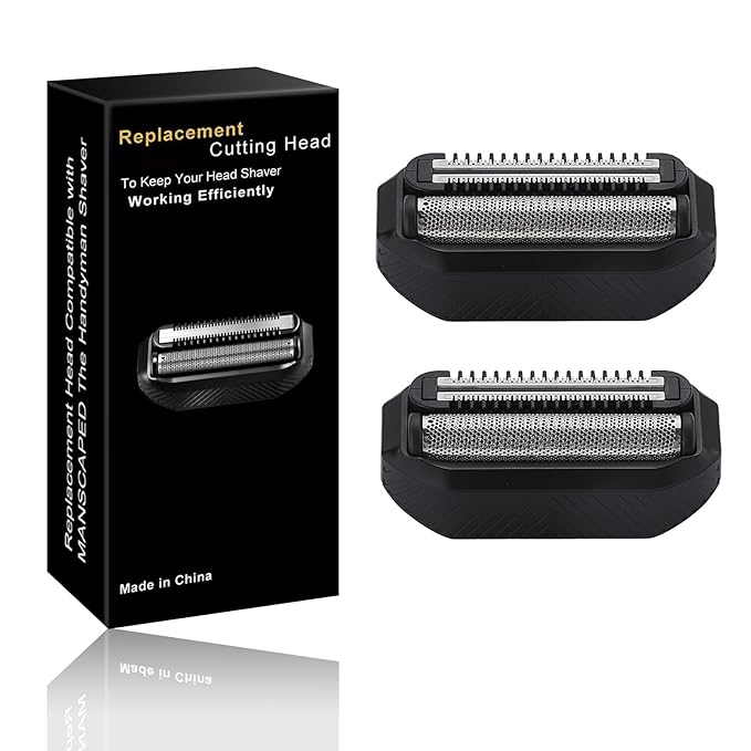 2 Pack Shaver Replacement Blade compatible with MANSCAPED The Handyman Compact Face Shave,Shaver Foil Blades for Portable Men’s Travel Facial Hair Groomer, Waterproof Compact Face Shaver