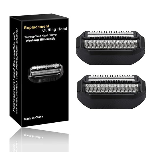 2 Pack Shaver Replacement Blade compatible with MANSCAPED The Handyman Compact Face Shave,Shaver Foil Blades for Portable Men’s Travel Facial Hair Groomer, Waterproof Compact Face Shaver