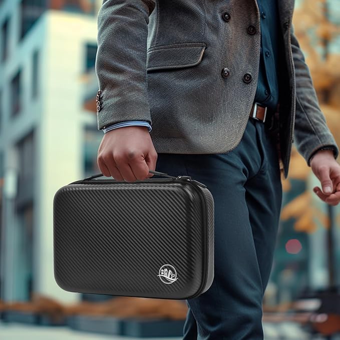 Boobowl Barber Accessories Bag for Clippers and Supplies, Mens Hair Trimmers Box, Portable Clipper Storage Holder Organizer for Hair Cutting, Guard Grooming Kit and Barbers Supplies (Bag Only) -Black