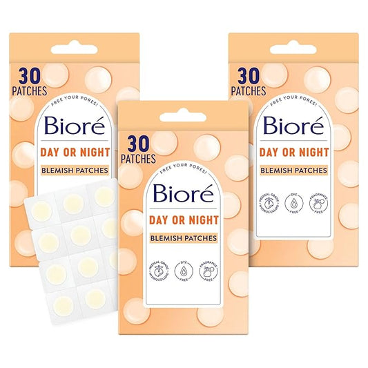 Bioré Pimple Patches, Cover & Conquer Blemish Patch, Medical Grade Ultra-Thin Hydrocolloid for Covering Zits and Blemishes, HSA/FSA Approved, 30 Count (Pack of 3)
