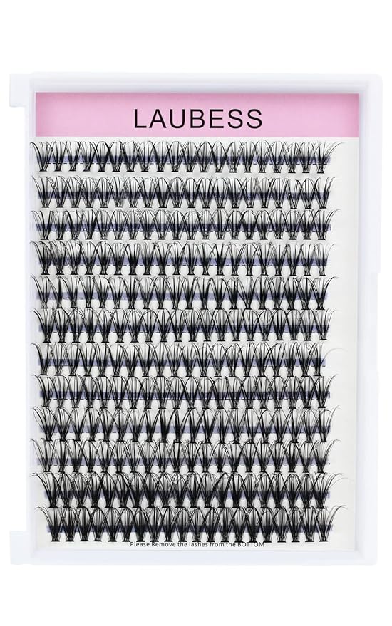 Eyelash Clusters LAUBESS Lash Clusters Individual Lashes Cluster Eyelash Extensions DIY at Home Waterproof Cluster Lashes (20D-0.07D-17)
