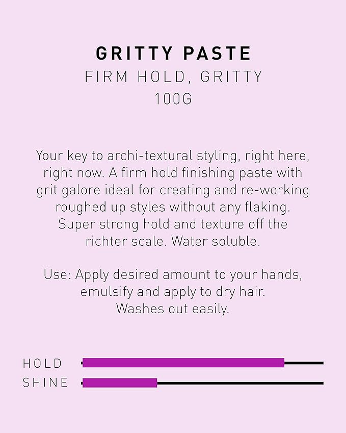 Mr MUK Strong Gritty Finish Texturizing & Reworking Paste - 100g | Ultimate Firm Hold Hair Styling for Men | Water Soluble & No Flaking