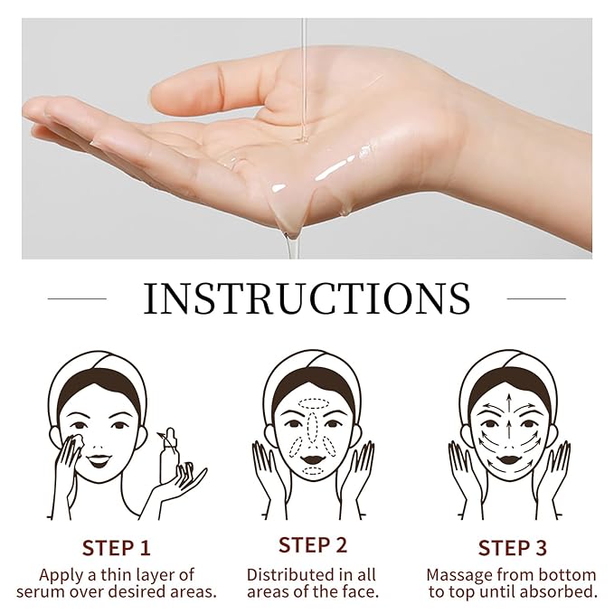 Hyaluronic Acid Serum with Collagen Vitamin E Oil for Skin Care, Hydrating, Brightening Serum for Face anti aging for All Skin Types Daily Use 1Fl oz