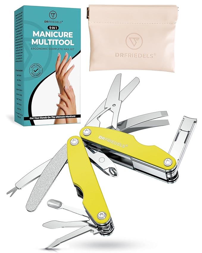 Manicure and Pedicure Kit - 9 in 1 Professional Manicure Set For Women & Men with Cuticle Trimmer, Cuticle Remover, Cuticle Pusher - Nail Techs & Nail Lovers’ Manicure Set Professional by DrFriedels