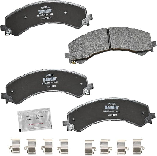Bendix Priority1 CFM2405 Semi-Metallic Rear Brake Pads for Chevrolet Express 3500 2023-2021, Express 4500 2023-2022, GMC Savana 2500 2021, Savana 3500 2023-2021, Savana 4500 2022-2021
