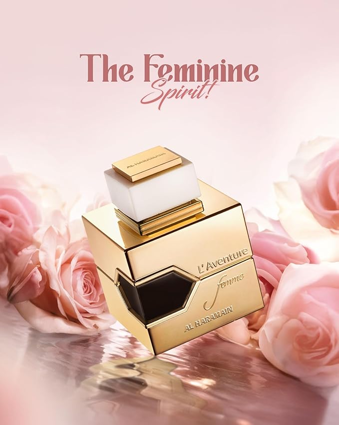 Al Haramain L'aventure Femme White - Arabian Perfume for Women - Floral Fruity Fragrance - Arabic Long Lasting Perfume - Eau De Parfum Spray - 3.3 oz EDP Spray