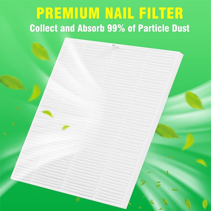 Makartt Nail Dust Collector Filter for SYMPHONEE Nail Dust Vacuum Machine - Single Replacement Filter for Nail Art Salon Dust Extractor Accessories