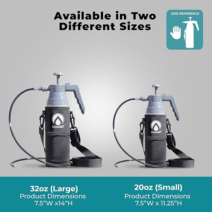 BeCOOL Personal Mister - High Performance Water Mister Spray Bottle Portable Water Misters for Cooling Outdoor with Neoprene Case/Strap