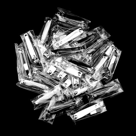 Thickened Stainless Steel Nail Clippers with Nail File, Nail Clippers Bulk,Bulk Nail Clippers for Homeless Individually Wrapped, for Homeless,Shelter, Air Bnb, Hotel 2.7inches (50 PCS)