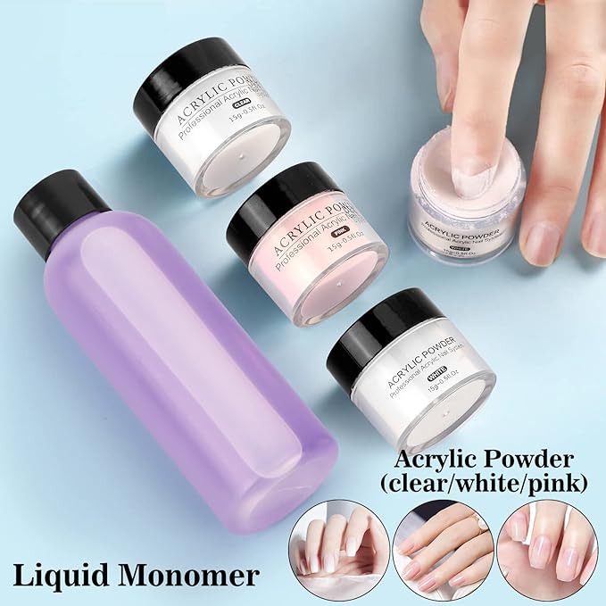 Practice Hand for Acrylic Nails Kit, Fake Hand for Nail Practice Mannequin Hand, Nail Training Finger Kit Set Professional Acrylic with Everything, Nail Starter Kit for Beginners with Drill UV Light