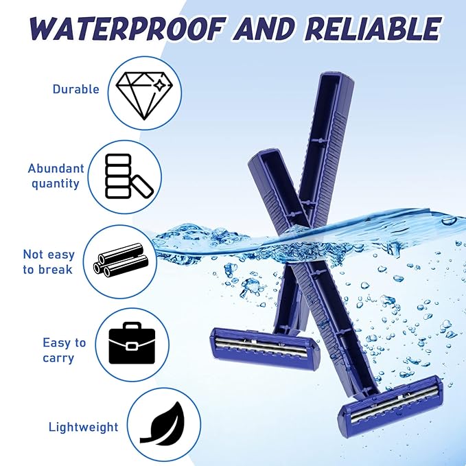 Chumia Twin Blade Razors for Men Stainless Steel Disposable Razors Men Bulk Plastic Shavers Multipurpose Portable Manual Disposable Shavers for Bathing Hotel Travel(600 Pieces)