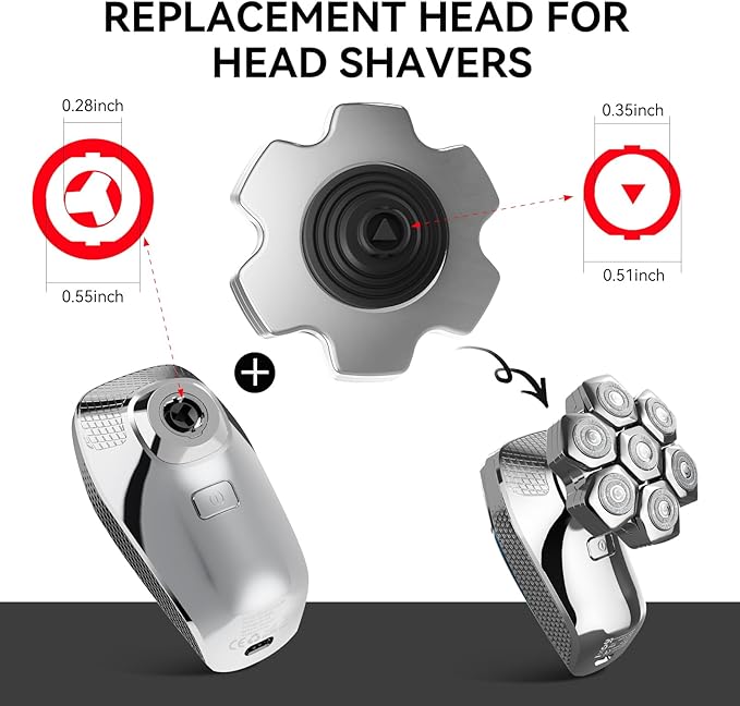 Professional Bald Head Shaver Replacement Blades - Premium Quality Razor Blades for Smooth and Precise Shaving