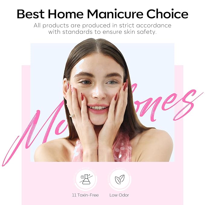 modelones Gel Nail Polish Set 6 Colors Pink Gel Polish Glitter Hot Pink Purple Shades Mermaid Love-heart Glitter Gel Polish Shimmer Soak Off LED Spring Nail Art DIY Mothers Day Gift For Women Girl