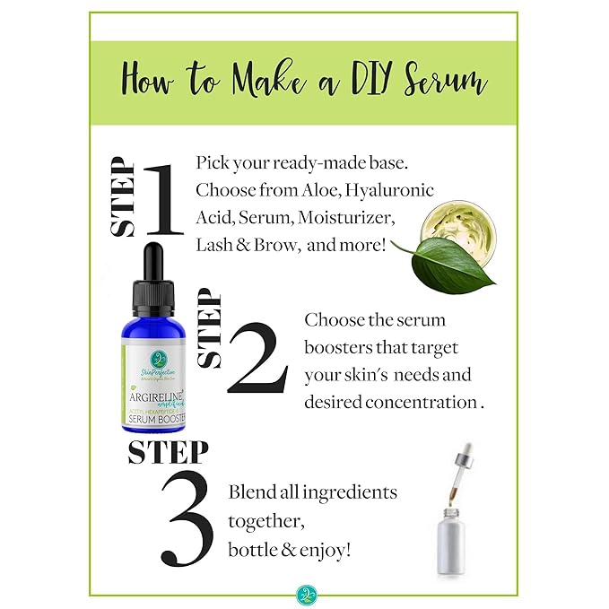 Skin Perfection Argireline Serum - Peptides Serum for Face with Acetyl Hexapeptide-8 for Fine Lines & Wrinkles - Diy Anti Aging Argireline Booster Solution Mix with Any Skincare Products 0.5oz