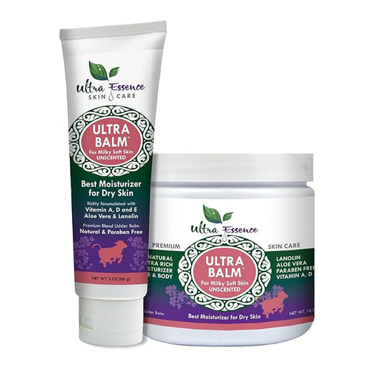 Daily Moisturizer For Dry Itchy Skin, Psoriasis and Eczema Relief That Contains Lanolin, Vitamins A, D & E, Aloe Vera, To Moisturize Face, Body, Dry Hands & Cracked Heels (Unscented)