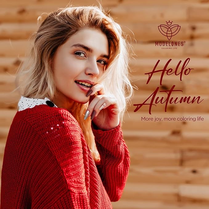 modelones Gel Nail Polish Set, 6 PCS Neutral Nude Brown Gel Polish Gold Glitter Nail Gel Polish Soak OFF LED Nail Art Gel Kit Manicure Salon DIY Nails Gift