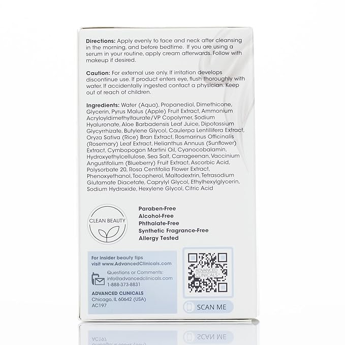 Advanced Clinicals Hyaluronic Acid Moisturizer Gel Face Cream W/Vitamin E + B5 | Hydrating & Vitamin C Face Lotion Hydrates Dry Skin & Improve Look Of Wrinkles & Fine Lines, 2 Fl Oz