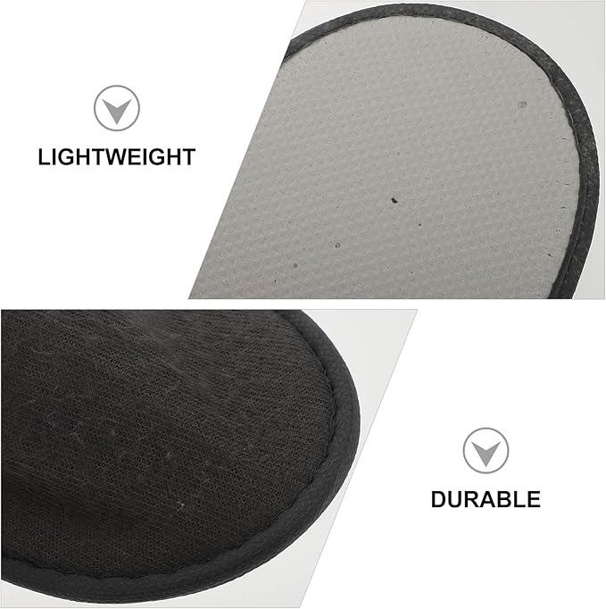 Milisten Shower Shoes 20Pcs Disposable Cotton Closed Toe Slippers Washable Folding Spa Slippers for Guests, Hotels, Office (Light Grey)