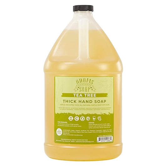 Adams Handmade Soap Thick Organic Castile Liquid Hand Soap 1 Gallon Refill - Tea Tree