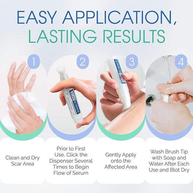 Brush On Medical Grade Silicone Scar Gel XL Wand for Body and Facial Scars, Hypoallergenic Silicone Scar Gel for Surgical Scars and Post-Cosmetic Procedures, 18 mL