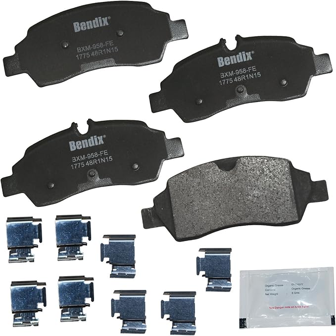 Bendix Priority1 CFM1775 Semi-Metallic Rear Brake Pads for Ford Transit 2019-2016, Transit-150 2019-2015, Transit-250 2019-2015, Transit-350 2019-2015, Transit-350 HD 2020-2015
