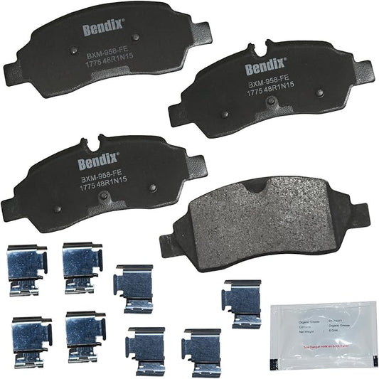 Bendix Priority1 CFM1775 Semi-Metallic Rear Brake Pads for Ford Transit 2019-2016, Transit-150 2019-2015, Transit-250 2019-2015, Transit-350 2019-2015, Transit-350 HD 2020-2015