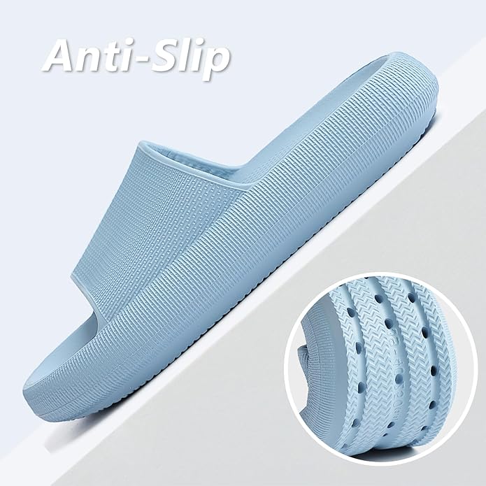 Menore Slippers for Women and Men Quick Drying, Parent-Child EVA Open Toe Soft Slippers, Non-Slip Soft Shower Spa Bath Pool Gym Beach House Sandals for Indoor & Outdoor