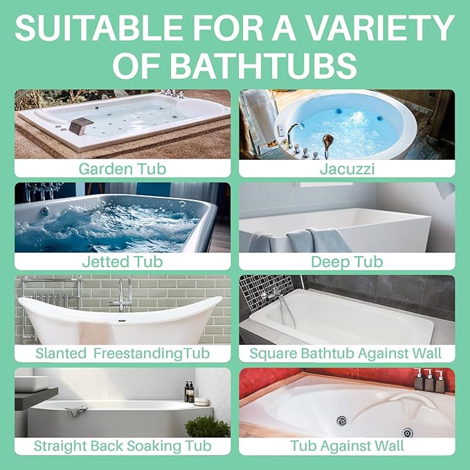 Full Body Bath Pillow Bathtub Pillows-Removable Lumbar Cushion with 17 Non-Slip Suction Cups 4D Air Mesh Fit Any Tub Luxury Bathroom Accessories-Green