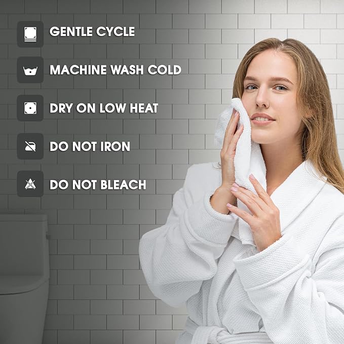 Oakias 100% Cotton Wash Cloths 60 Pack White - 12 x 12 Inches Ring Spun Cotton Facial Towels - Highly Absorbent Quick Dry Spa Towels - Bulk Washcloths Ideal for Scrubbing and Cleaning