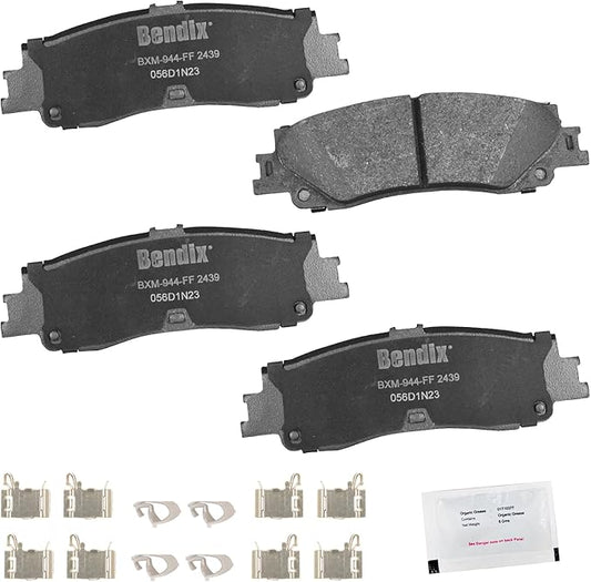 Bendix Priority1 CFM2439 Semi-Metallic Rear Brake Pads for Lexus LX600 2024-2022, Toyota Sequoia 2024-2023, Tundra 2024-2022