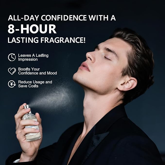 Pheromone Cologne for Men, Inspired by D.I.O.R Savage Eau de To.ile.tt.e, Enhanced Scents Pheromone Perfume for Men, Long Lasting Mens Pheromone Cologne Spray, 1.7 FL Oz（Savage Wild）