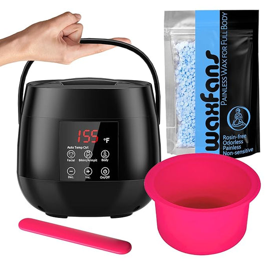 Digital Wax Warmer for Hair Removal, Gentle Wax Pot for Bikini Waxing & Facial Waxing, Smart Wax Machine with AUTO Temperature Control
