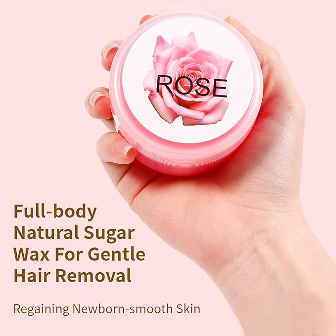 0g/5.3oz Rose Sugar Wax: Hair Removal Sugaring Paste for Sensitive Skin Bikini Brazilian - Wax Beads Alternative