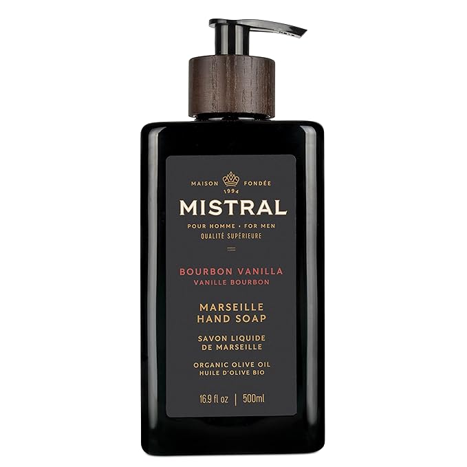 Mistral Men's Natural Hand Soap, Bourbon Vanilla