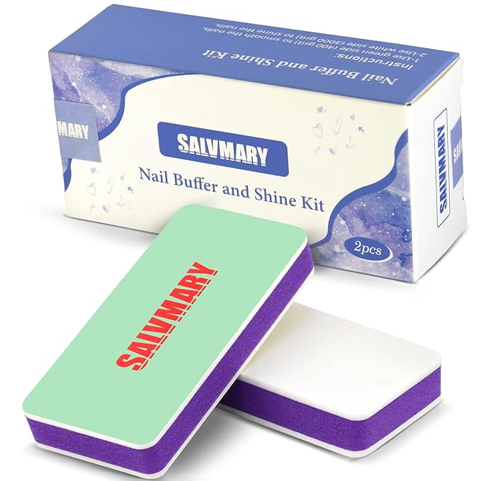 Nail Shine Buffer Blocks & Professional Disposable Manicure Kit Bundle