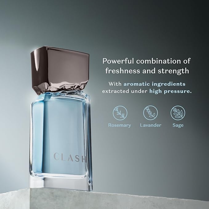 O Boticário Clash Eau de Toilette for Men, Striking Freshness Forged Under Pressure, 3.2 Ounce (100 ml)